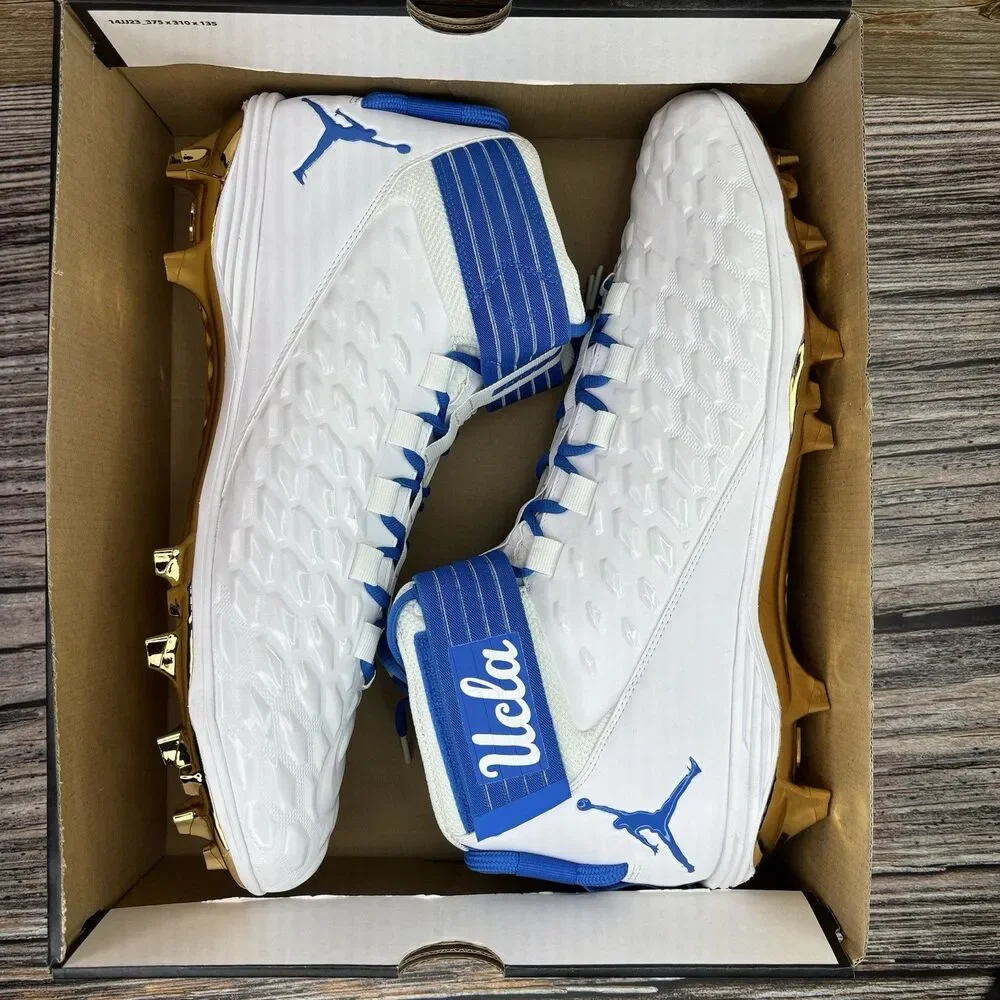 Size 18 Nike Jordan UCLA Bruins Force Savage ELT 2 SMU P White/Blue CV1663-106